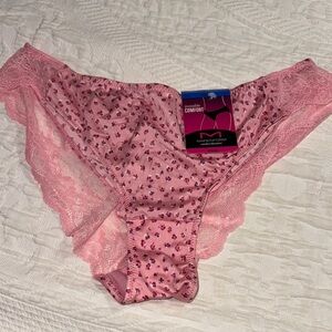 Maidenform Pink Satin Lace Panties